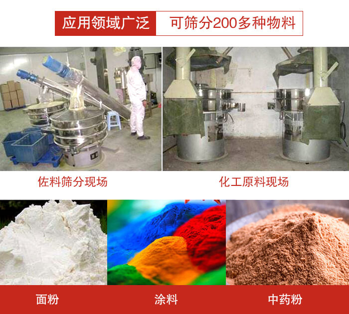 不銹鋼振動篩應用領域廣泛可篩分200多種物料。